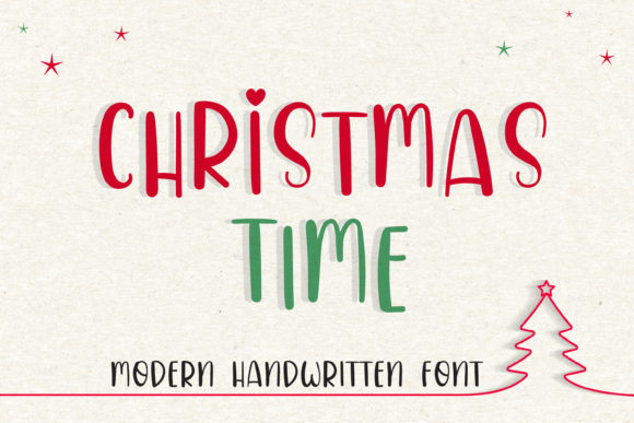 Christmas Time: A Jolly Handwritten Font for Creative Makers