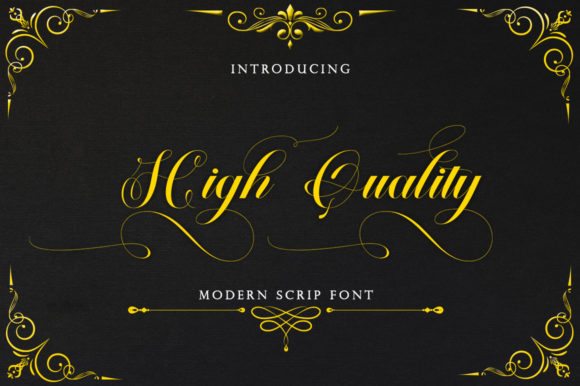 High Quality: A Premium Font for Elegant Campaigns