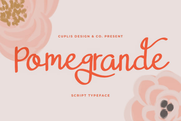 Pomegrande: A Handwritten Font for Crafters and Makers